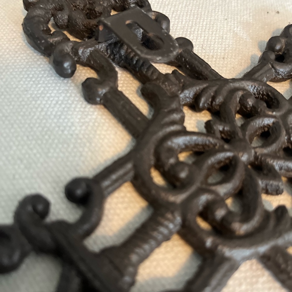 Vintage Black Cast Iron Wall Decor